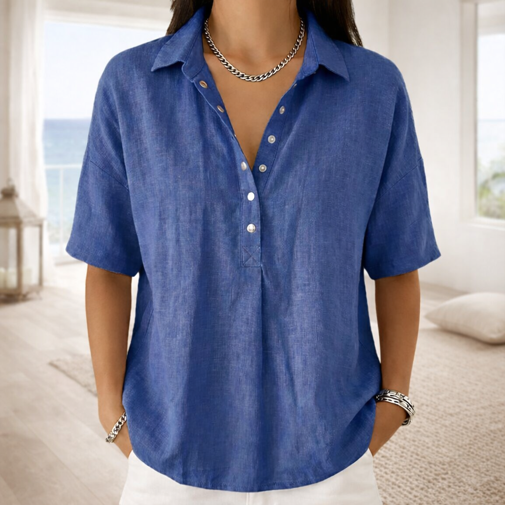 Camicetta con colletto e dettaglio bottoni