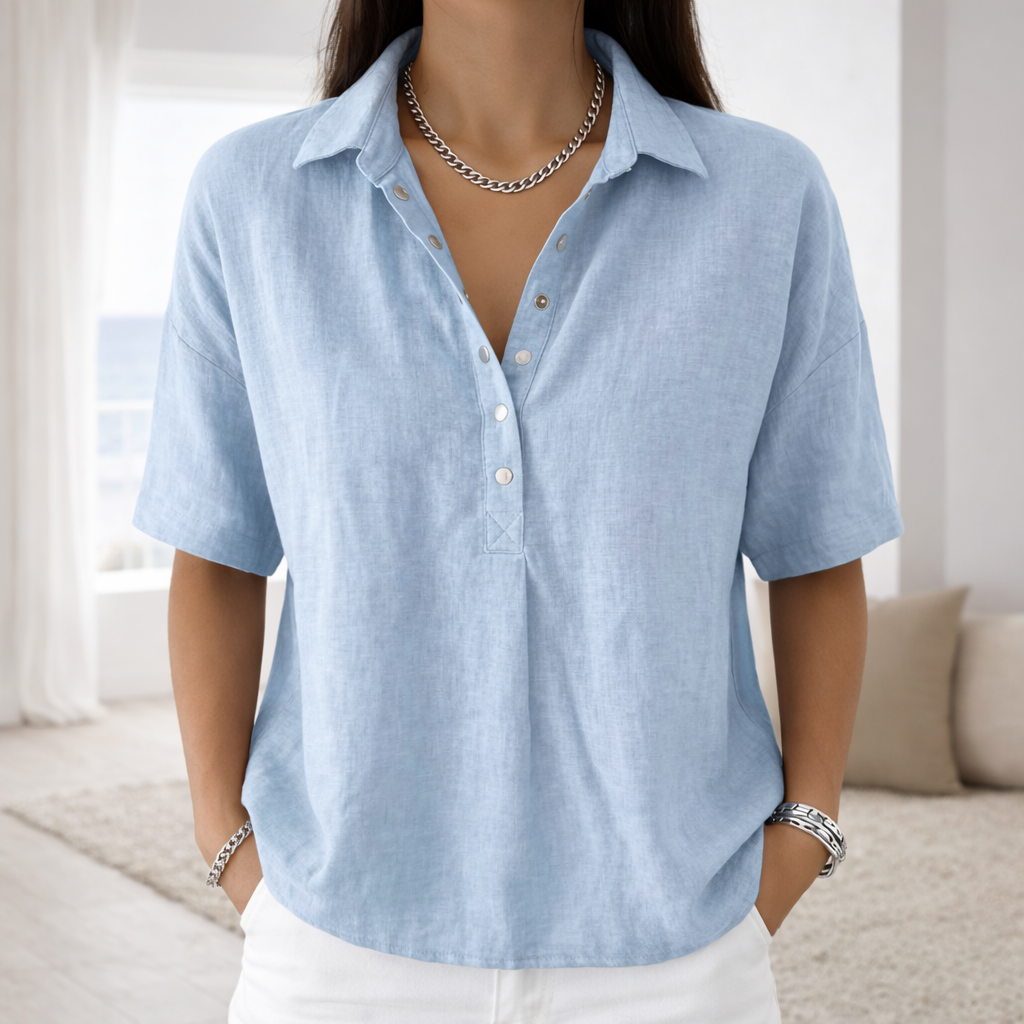 Camicetta con colletto e dettaglio bottoni